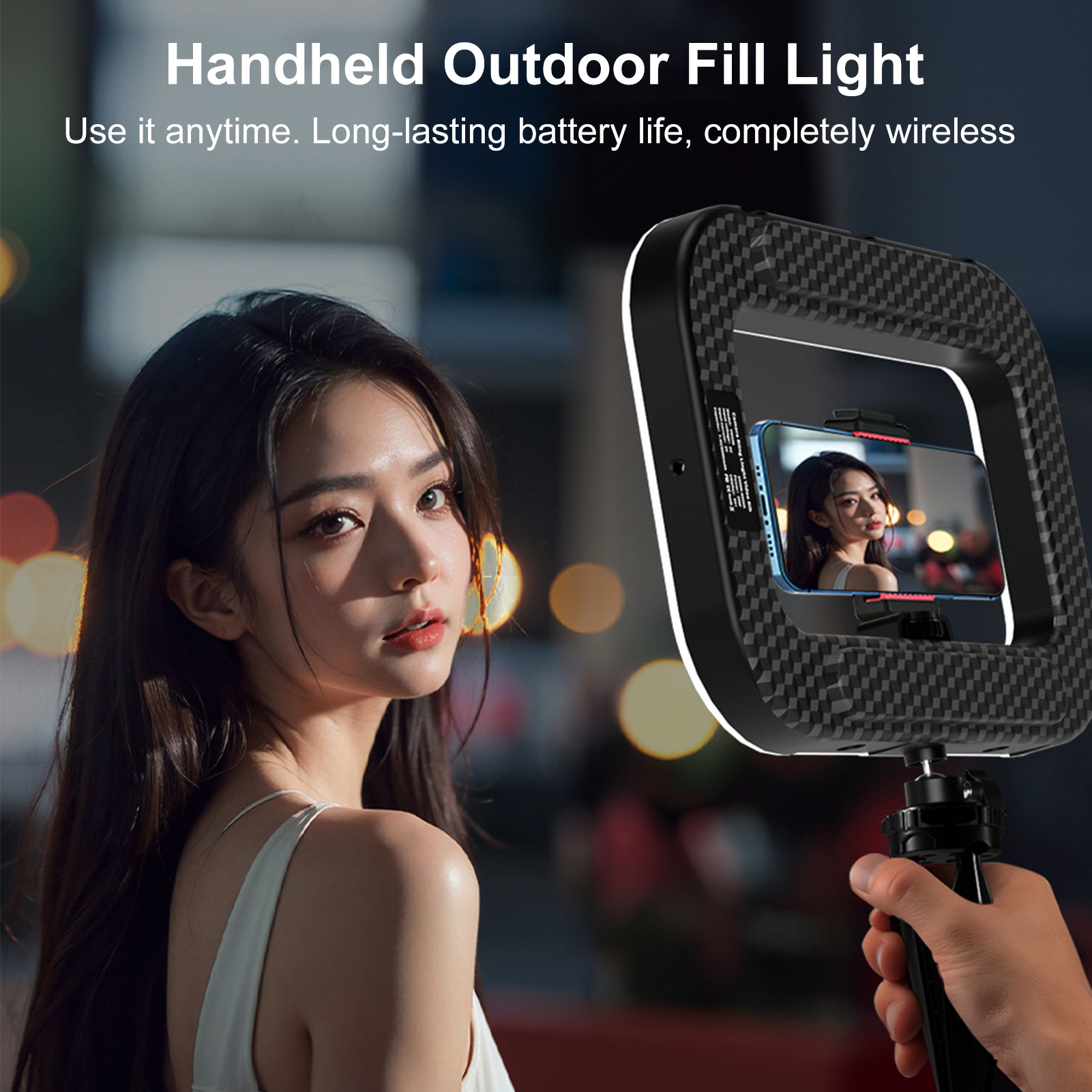 Photography Lighting Circle - Lampu Ponsel Isi Ulang, Penstabil Ponsel