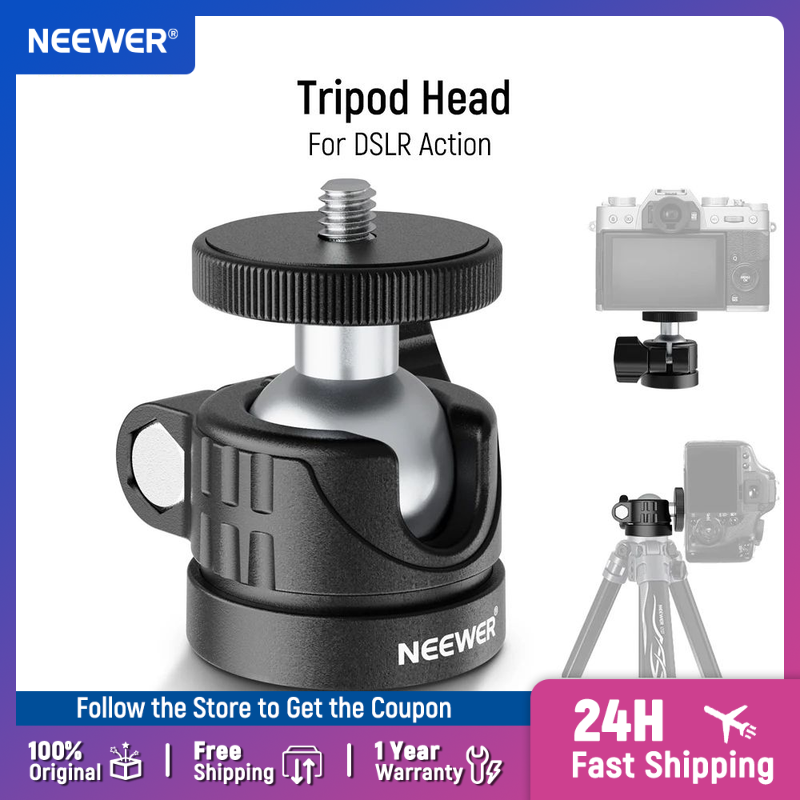 Photography Lighting Circle - Kepala Bola Mini NEEWER, Adaptor Dudukan