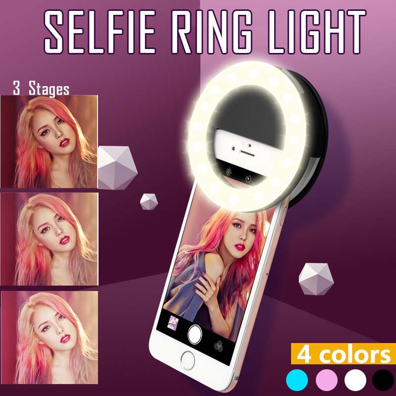Photography Lighting Description - Lampu Cincin Swafoto LED Mode Penyesuaian
