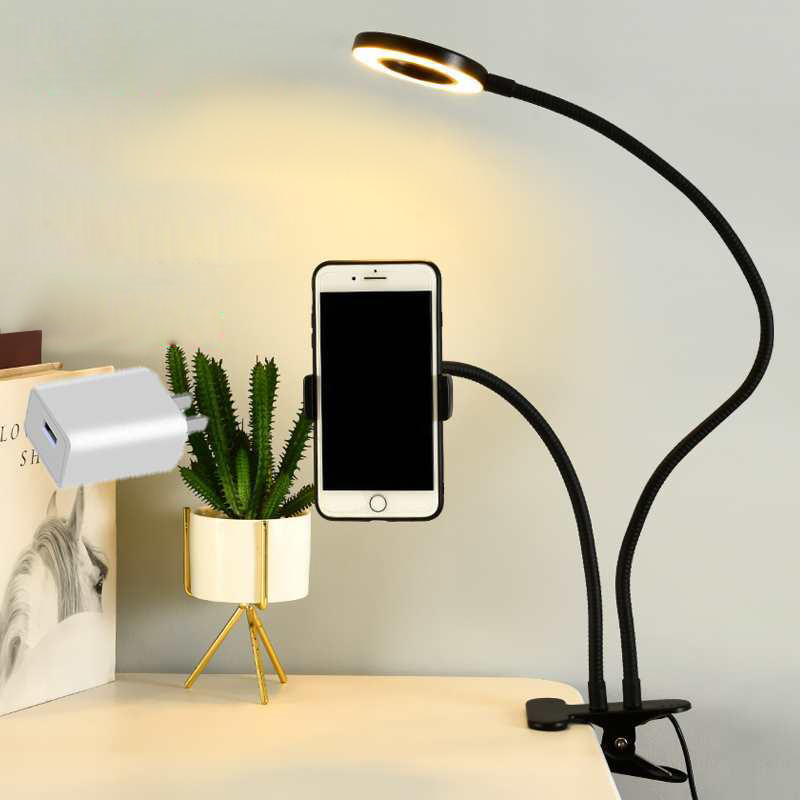 Photography Lighting Description - Dudukan Ponsel Fleksibel Universal dengan Lampu