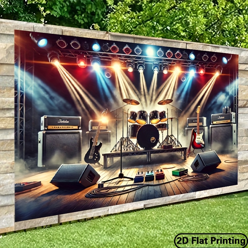 Photography Lighting Color - Lampu Tali Alfabet Datar 2D, Latar