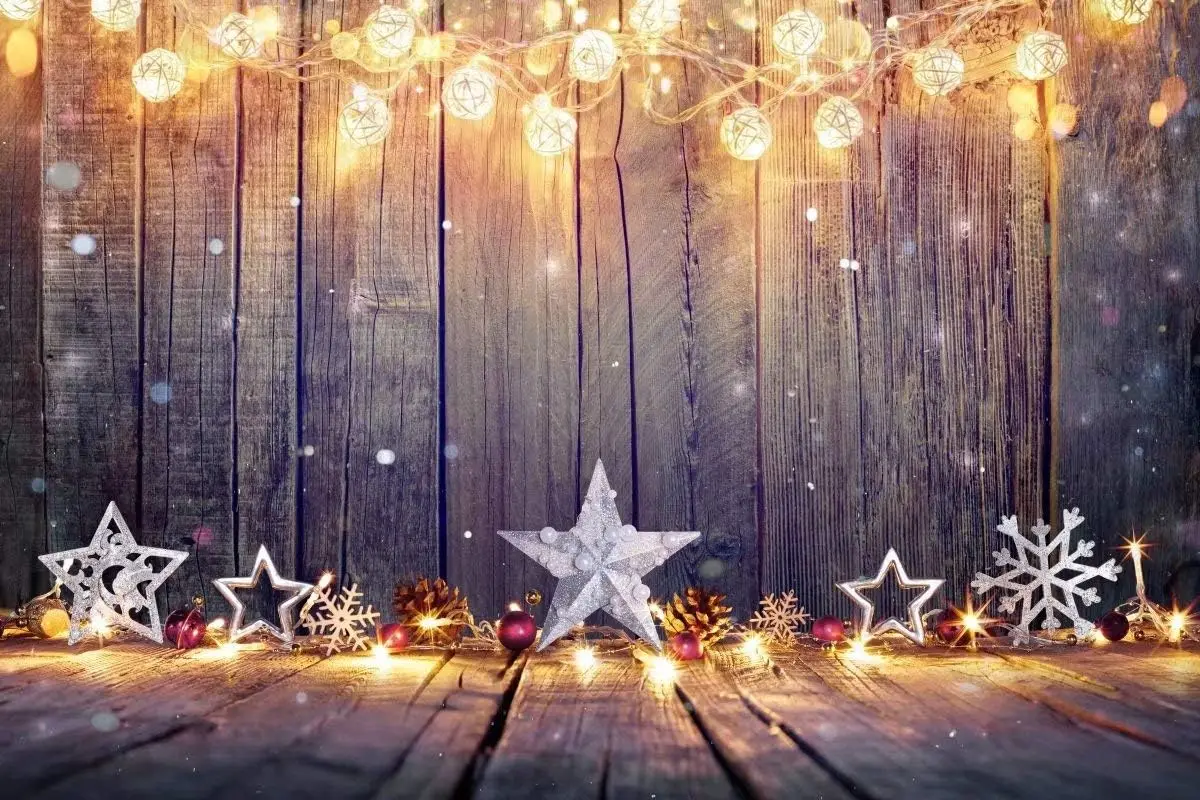 Vintage Photography Lighting - Latar Belakang Natal Meja Kayu Vintage