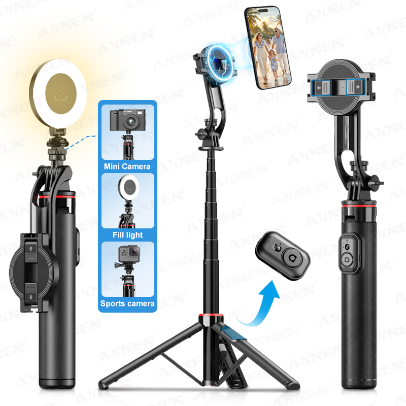 Photography Lighting Circle - AXNEN C20 Tripod Tongkat Selfie Magnetik