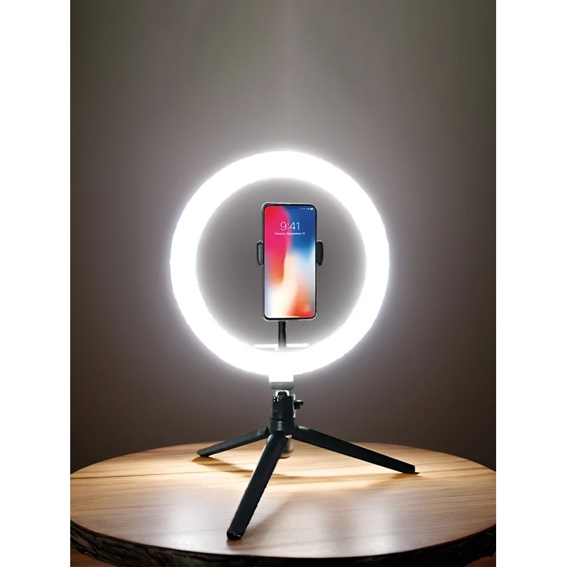 Photography Lighting Circle - Ring Light Desiontal 26cm dengan Tripod