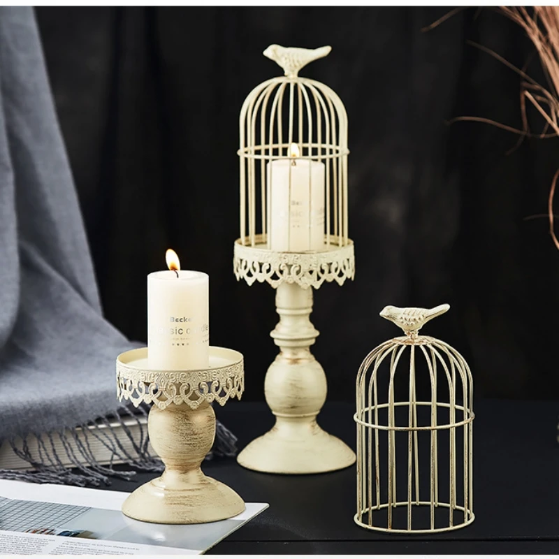 Vintage Photography Lighting - Tempat Lilin Sangkar Burung Vintage Ukiran