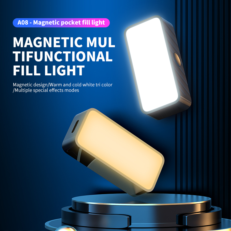 Photography Lighting Description - Lampu swafoto Mini portabel magnetis, lampu