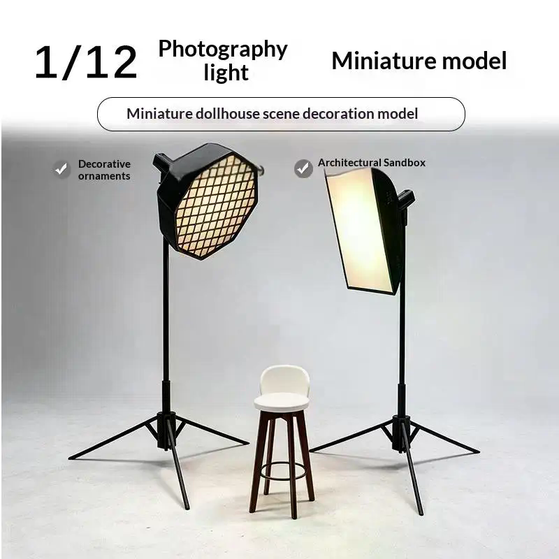 /Cna/1/12 Set Lampu Studio Min - Photography Lighting Diy ulasan dan harga