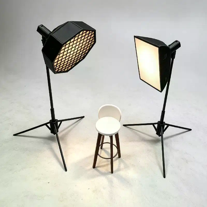/Cna/1/12 Set Lampu Studio Min - Photography Lighting Diy ulasan dan harga