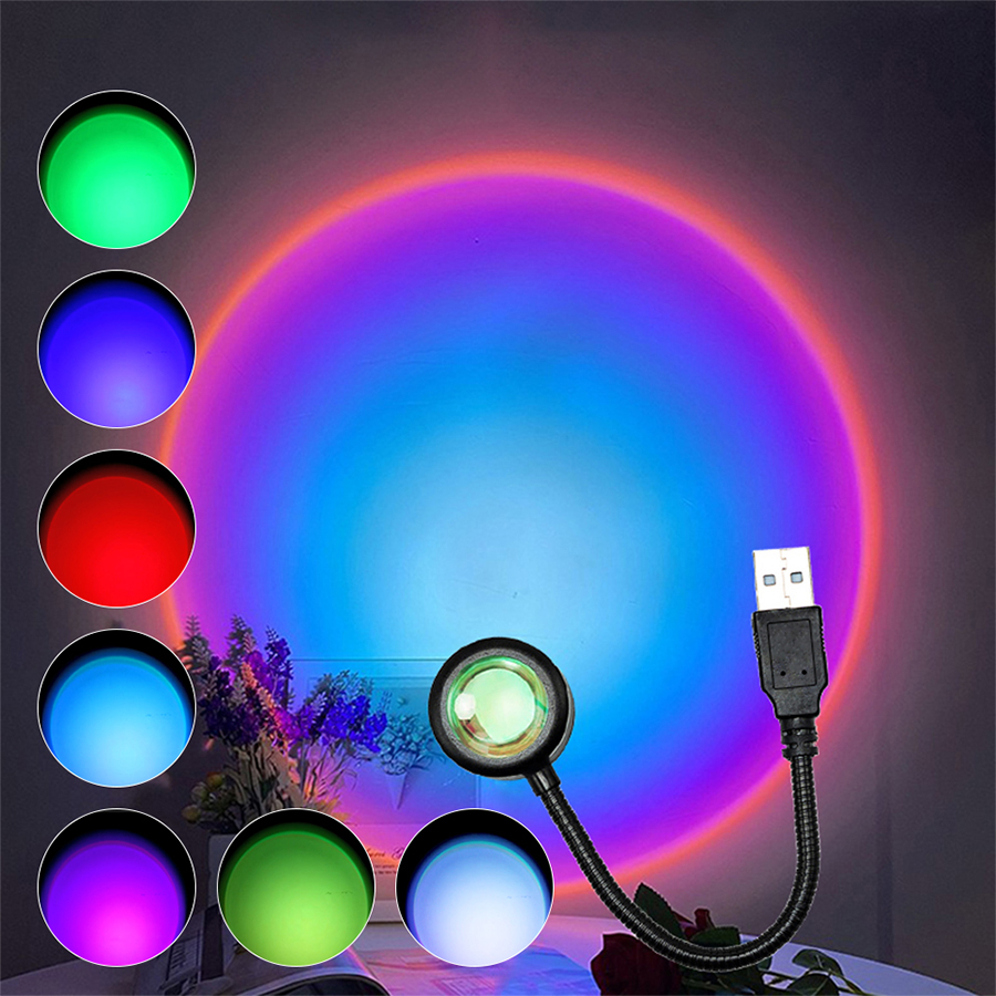 Lampu Proyektor LED USB Sunset - Photography Lighting Diy ulasan dan harga