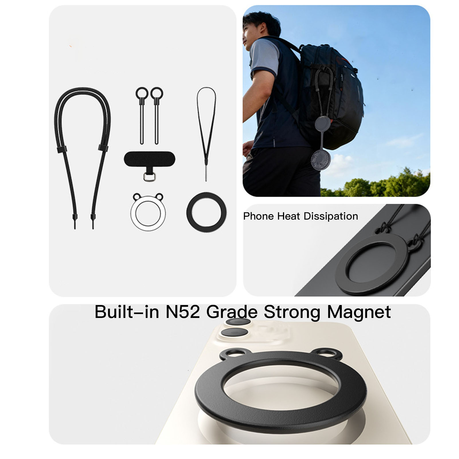 Tali Gantungan Leher Magnetik  - Photography Lighting Circle ulasan dan harga