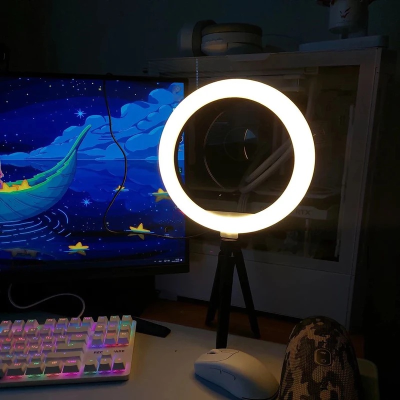 Ring Light Desiontal 26cm deng - Photography Lighting Circle ulasan dan harga