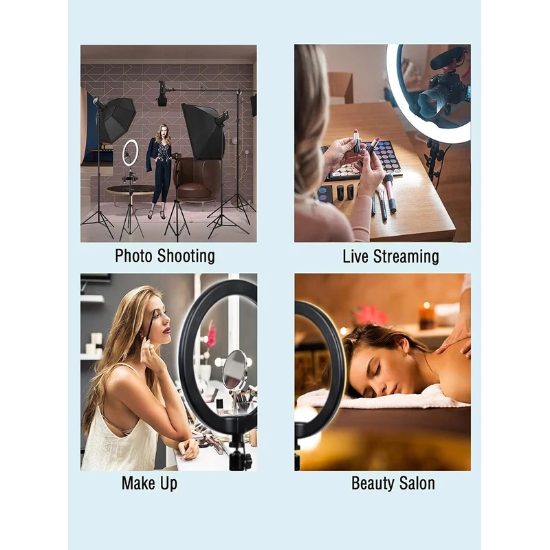 Ring Light Desiontal 26cm deng - Photography Lighting Circle ulasan dan harga