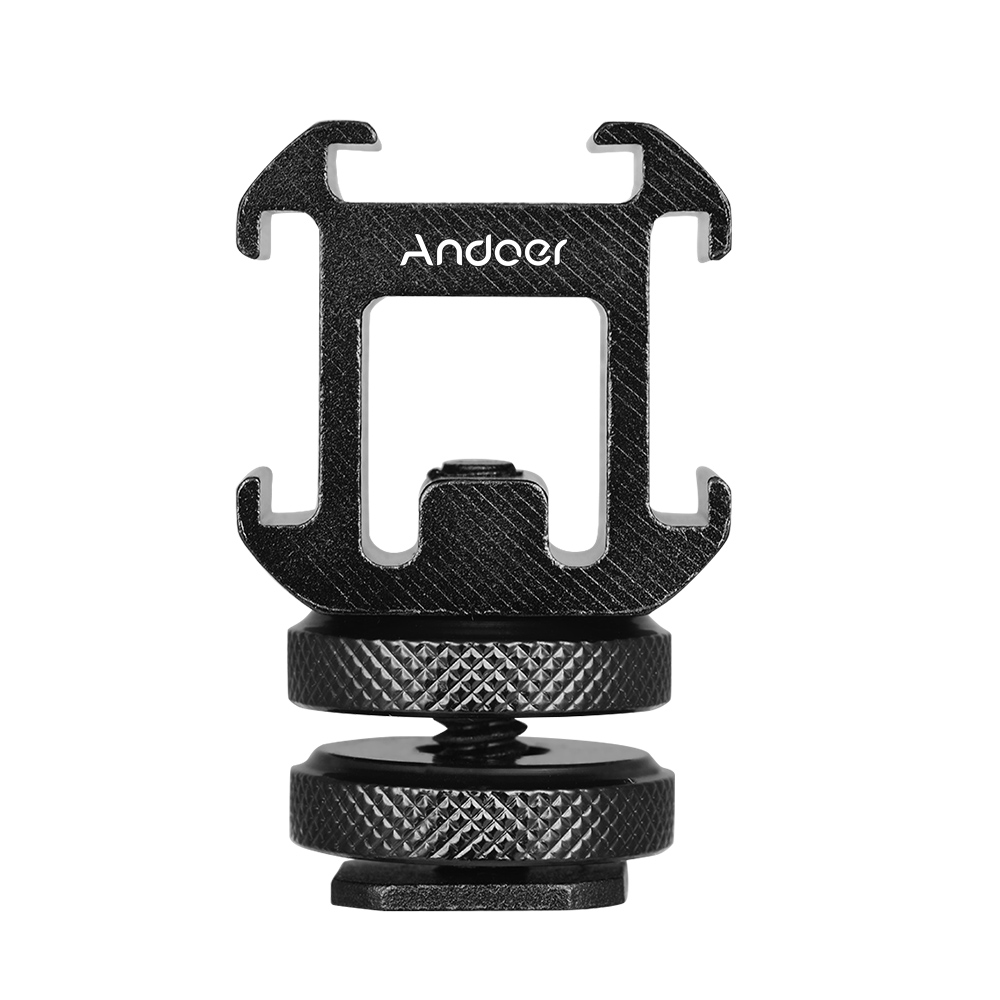 Andoer adaptor dudukan 3 Cold  - Photography Lighting Description ulasan dan harga
