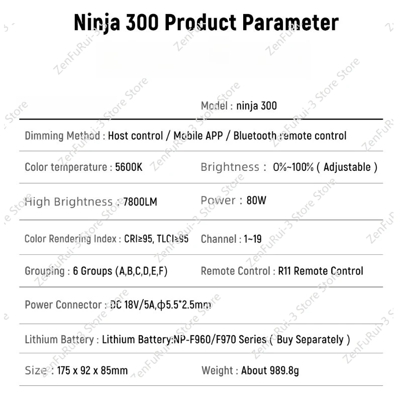 Lampu Video LED Ninja 300 80W  - Photography Lighting Continuous ulasan dan harga